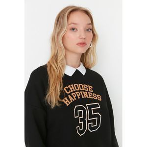 NWT Trendyol Women Relaxed fit Polo neck Knit Sweatshirt